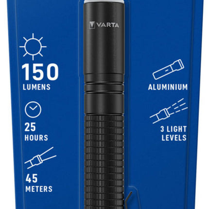 Zaklamp Varta Aluminium Light F10 Zwart