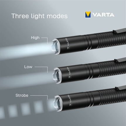 Zaklamp Varta Aluminium Light F10 Zwart