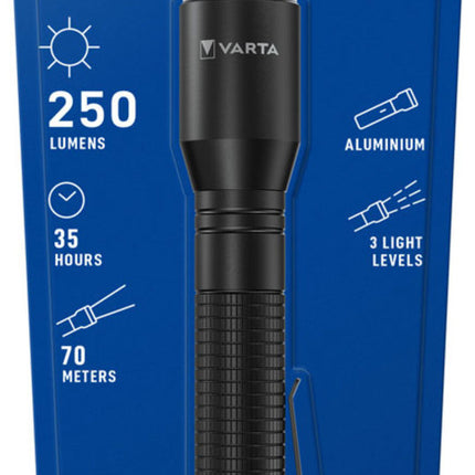 Zaklamp Varta Aluminium Light F20 Zwart
