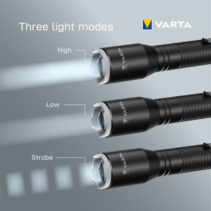 Zaklamp Varta Aluminium Light F20 Zwart