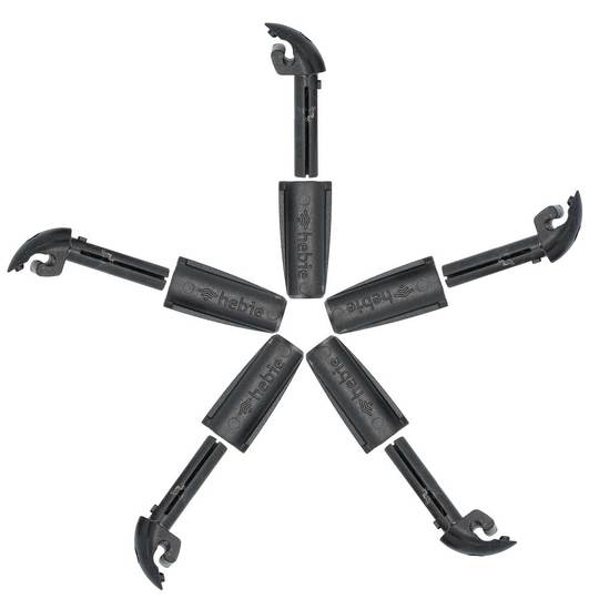 EF Bevestiging Gripclip PVC set van 5 Spatbord Zwart