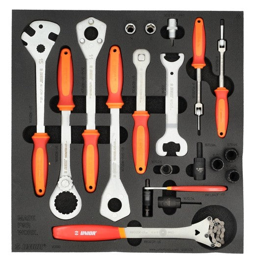 Gereedschap Inlay Unior Werkbank XLC Afnemers 18DLG Rood Oranje