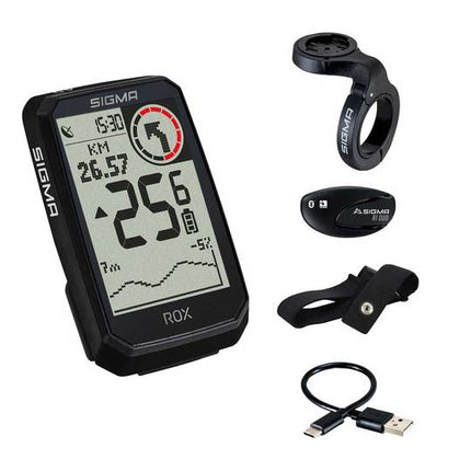 Fietscomputer Sigma Rox 4.0 Endurance GPS Set Zwart