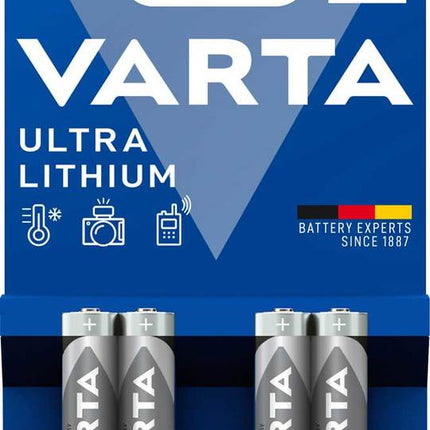 Batt VA Ultra Lithium AAA KRT A 4 Grijs