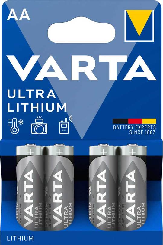 Batt VA Ultra Lithium AA KRT A 4 Grijs