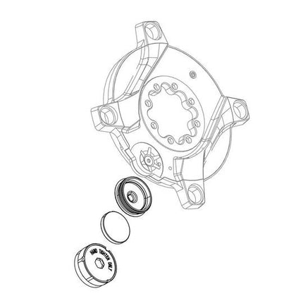 Quarq RED AXS D1 V2 1X Batterij Afdekkap Zwart