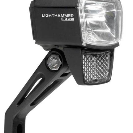 Fiets koplamp Trelock LS830-T Lighthammer 80 Trel LS830T E-BIKE Zwart