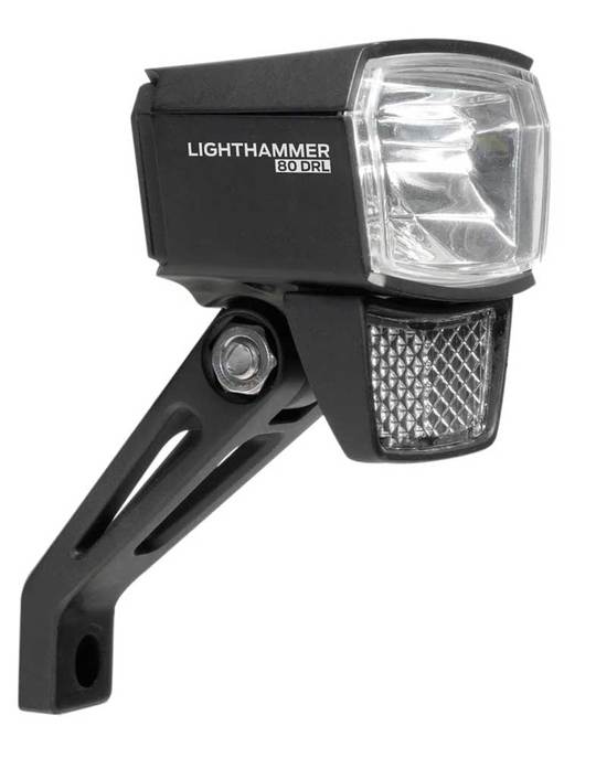 Fiets koplamp Trelock LS830-T Lighthammer 80 Trel LS830T E-BIKE Zwart