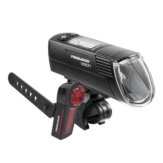Fiets lampenset Trelock LS760 I-GO Vision-LS740 I-GO Signal Trel I-GO-LS740 met remlicht Zwart