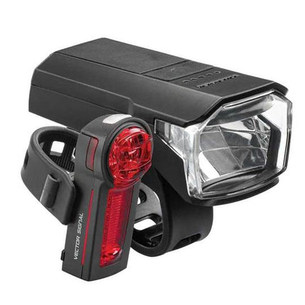 Fiets lampenset Trelock LS480 Lighthammer-LS740 I-GO Signal Trel Lighthammer 80-LS740 M/REM Zwart