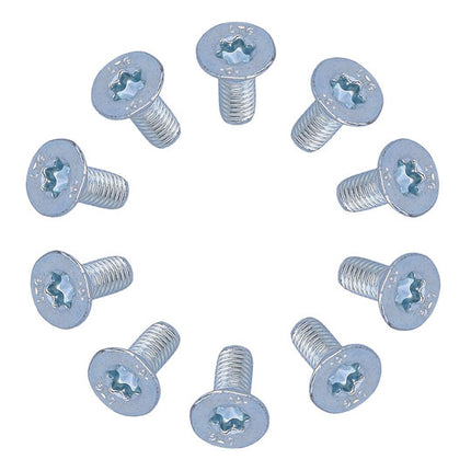Schroef M4X10 Torx Zelftapper Verz KOP set van 10 Zilver