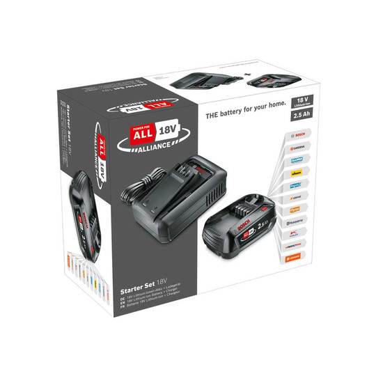 Bosch Starterset ACCU/LADER 18V 2.5AH Zwart