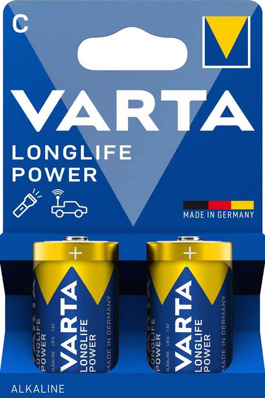 Batt VA Longlife Power LR14 C Baby KRT A 2 Blauw Geel