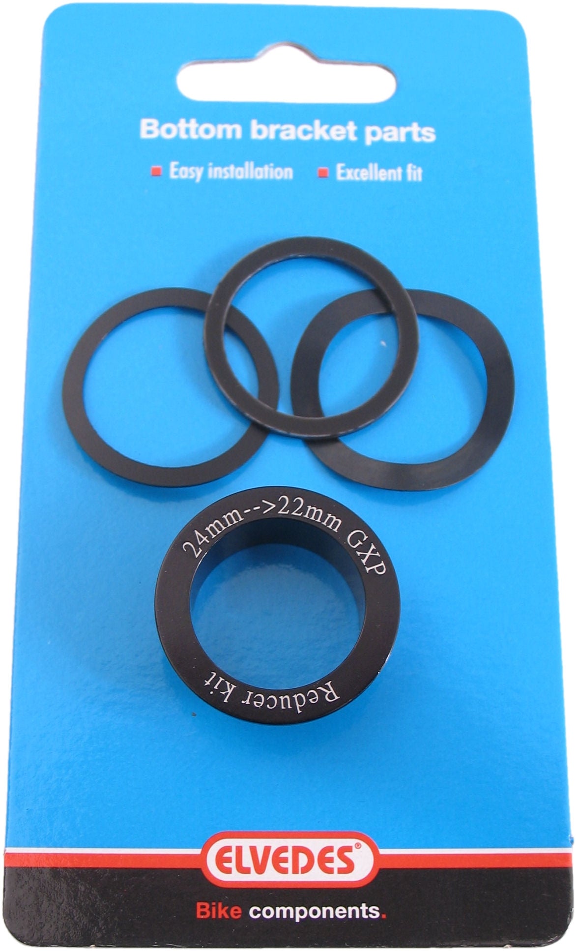 Reduceerset Elvedes -  trapas verloop van 24 mm naar 22 mm GXP (4 delig)
