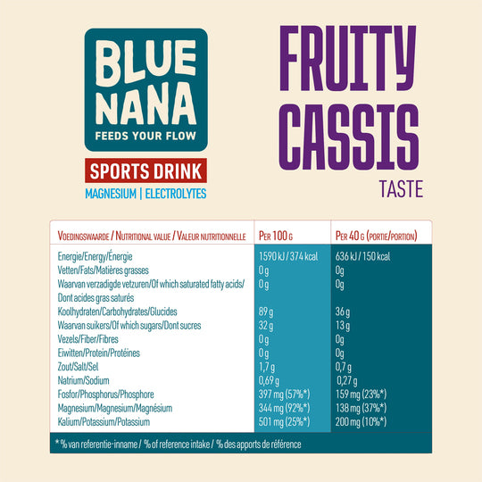 Blue Nana Sport Drink Fruity Cassis 600GR