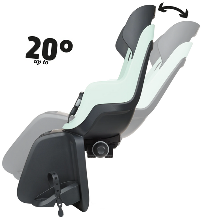Kinderzitje achter Bobike Go Maxi RS met framebevestiging (FF) en slaapstand - peppermint - afbeelding 2