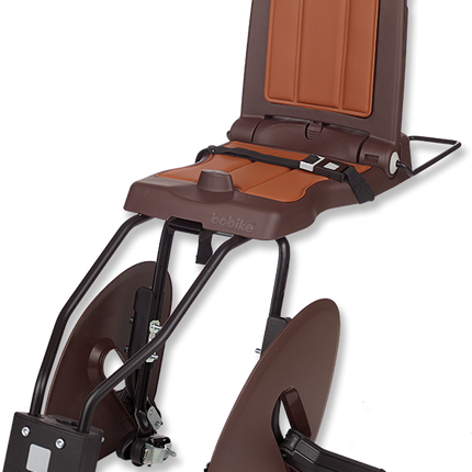 Kinderzitje achter Bobike Classic Junior Plus - coffee brown
