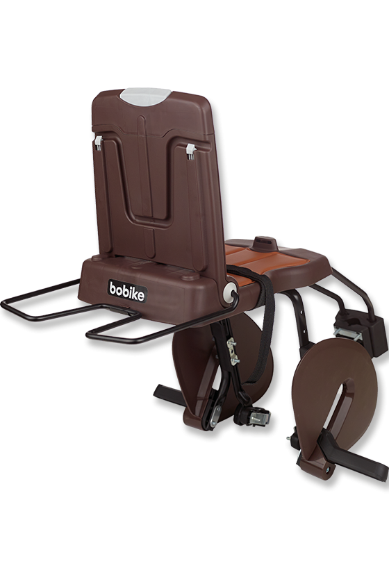 Kinderzitje achter Bobike Classic Junior Plus - coffee brown