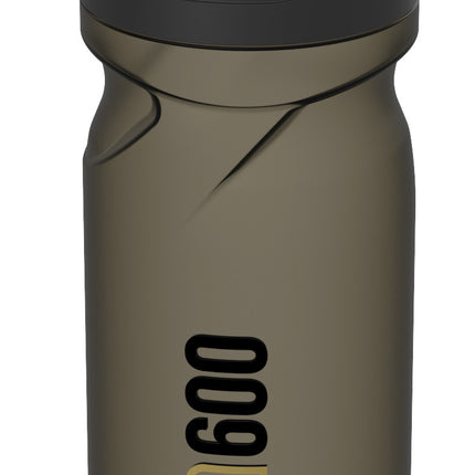 Bidon met schroefdop Polisport S600 - 600ml restyle - transparant/zwart/zwart