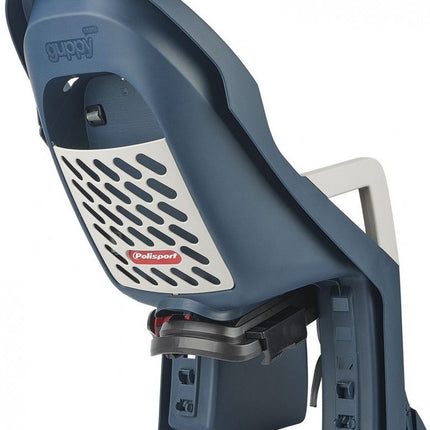 Kinderzitje achter Polisport Guppy Maxi+ met dragerbevestiging (CFS) - jeans/crème