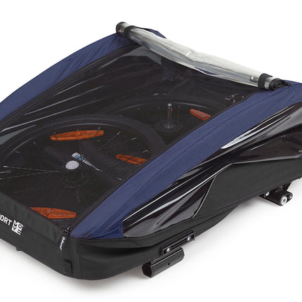 Kindertrailer zonder wandelkit Polisport - grijs/blauw