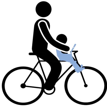 Kinderzitje voor Thule Yepp Nexxt Mini inclusief Mini SlimFit adapter - aquamarine blue