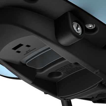 Kinderzitje voor Thule Yepp Nexxt Mini inclusief Mini SlimFit adapter - aquamarine blue