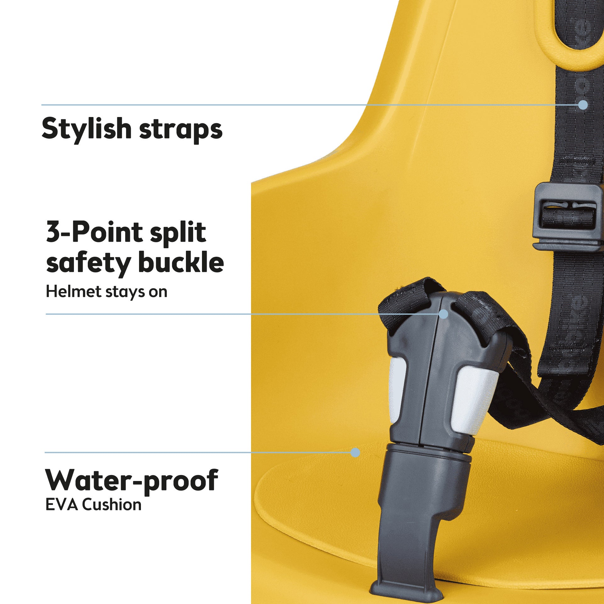 Kinderzitje voor Bobike One Mini - mighty mustard