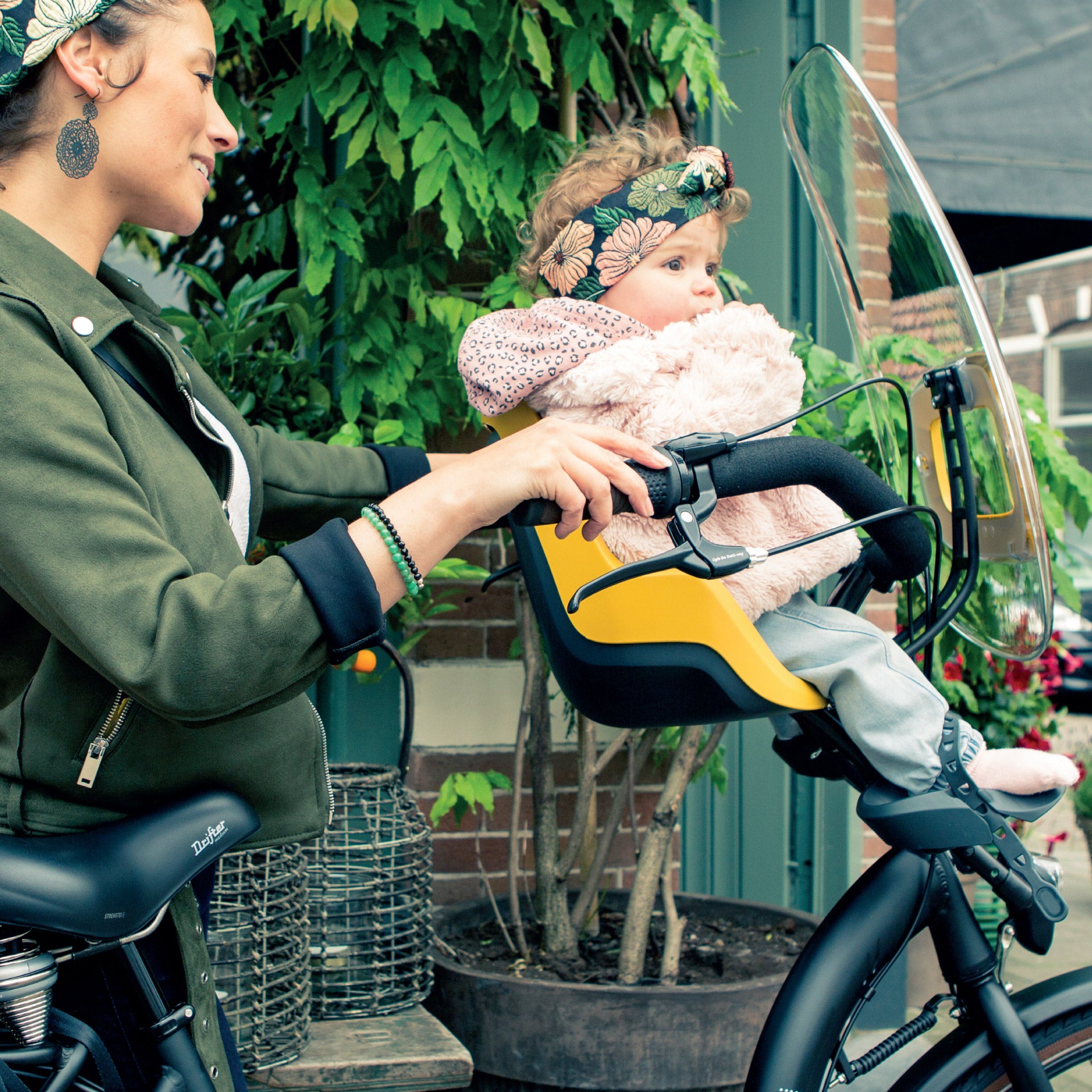 Kinderzitje voor Bobike One Mini - mighty mustard