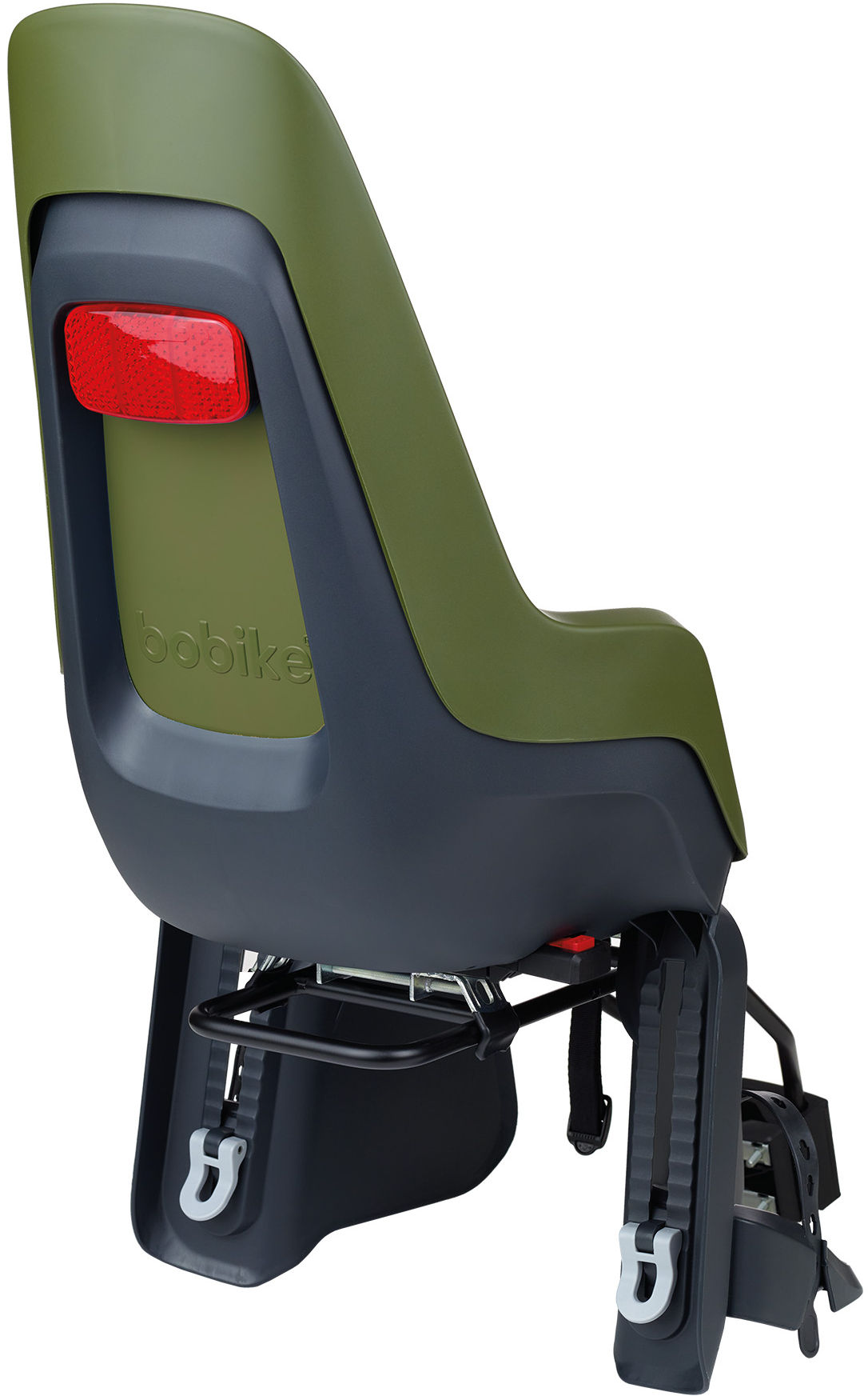 Kinderzitje achter Bobike One Maxi 1P met framebevestiging - olive green