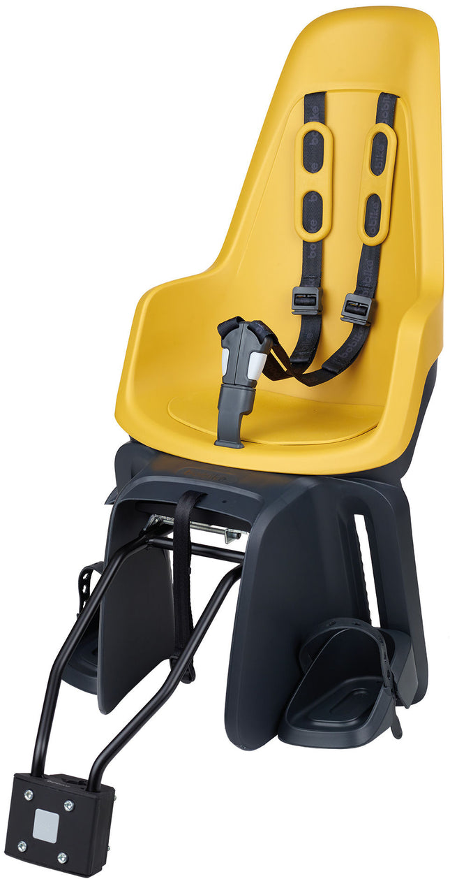 Kinderzitje achter Bobike One Maxi 1P met framebevestiging - mighty mustard