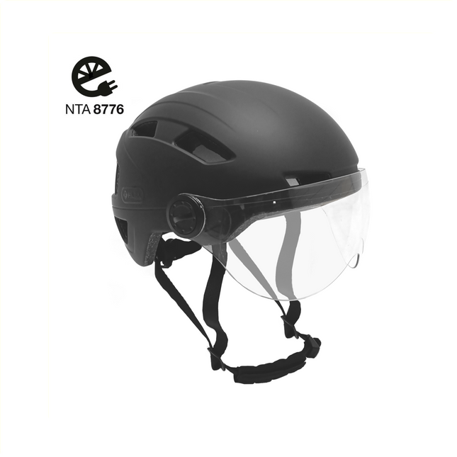FD0102A Falkx Helm vizier, S mat zwart