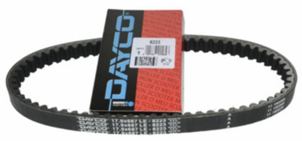 v-belt Dayco/Pirelli 10 inch 687x17.9 10inch China retro/Torino, Filly, Sco China 4T, Sco GY6, V-Clic 8223