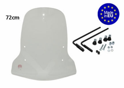 windscherm Regia met bevestigingsset hoog (made in EU) 72cm helder cs50, speedy, turbho CD-50, turbho CD-50N, v-clic