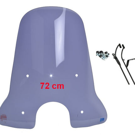 windscherm Regia met bevestigingsset hoog ronde koplamp smoke (made in EU) BTC Riva, china lx/napoli, gts toscana, vx50