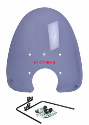 windscherm Regia met bevestigingsset hoog (made in EU) Grande retro 67cm smoke cello/allo, china retro/torino