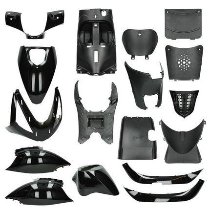 Kit carrosserie (scooter chinois modèle Zip) AGM SP50 BTC Streetline noir 17 pièces