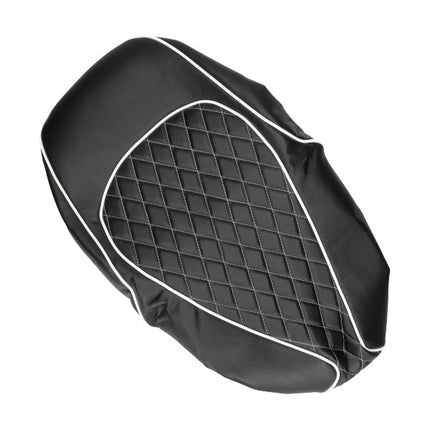 buddydek Regia chesterfield (made in EU) zwart met witte bies agm VX50, BTC Riva, china lx/napoli, gts toscana, La Souris Sourini