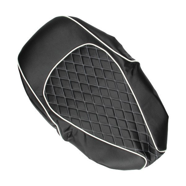 buddydek Regia chesterfield (made in EU) zwart met witte bies agm VX50, BTC Riva, china lx/napoli, gts toscana, La Souris Sourini