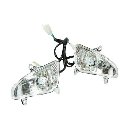 jeu de clignotants DMP LED homologués CE arrière transparent Chine LX/Napoli, Chine Vespa S, GTS Toscana, Riva, Vespelini, VX50