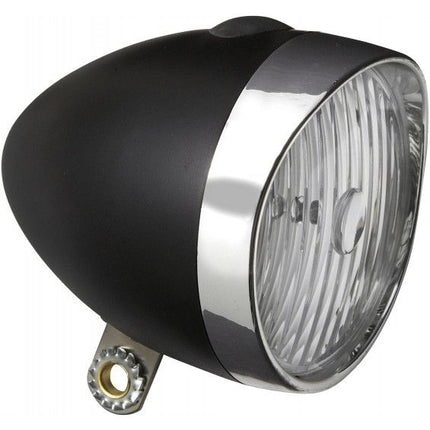 Koplamp Edge Retro 3 Led - Aan/Uit - Incl. Batterijen - zwart/chroom