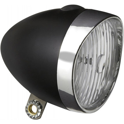 Phare Edge Retro 3 x Led - avec piles - noir/chrome (emballage atelier)