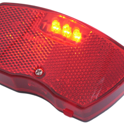 Dragerachterlicht Edge City - 3 leds -80mm- inclusief batterijen (op kaart)
