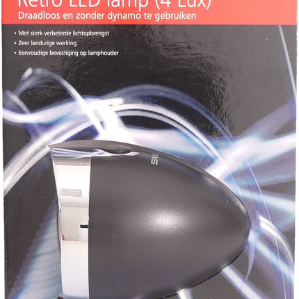 Koplamp Smart Zwart - Led - On/Off - 4Lux (Incl. Batterij)