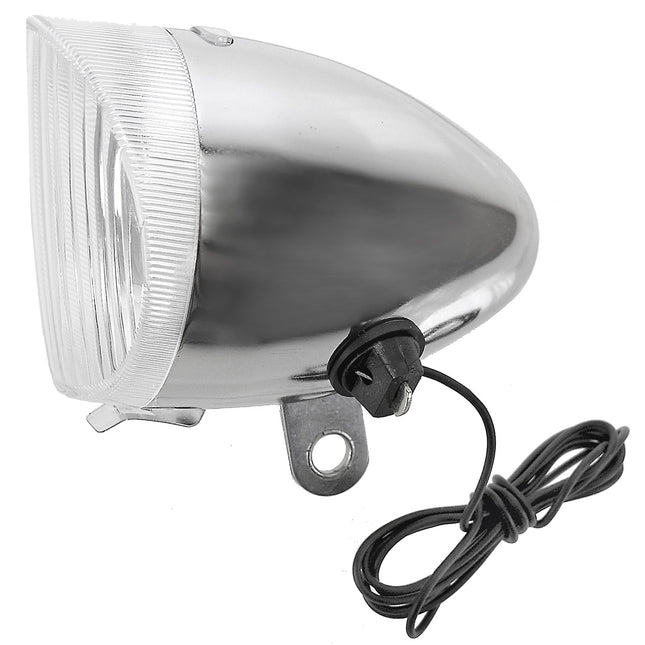 Dynamo koplamp met buitenaansluiting Anlun - chroom (werkplaatsverpakking)