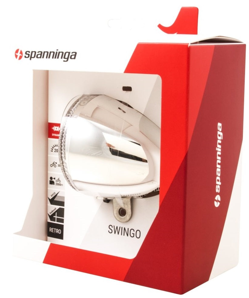Koplamp Spanninga Swingo XB LED met reflector incl. batterijen - chroom