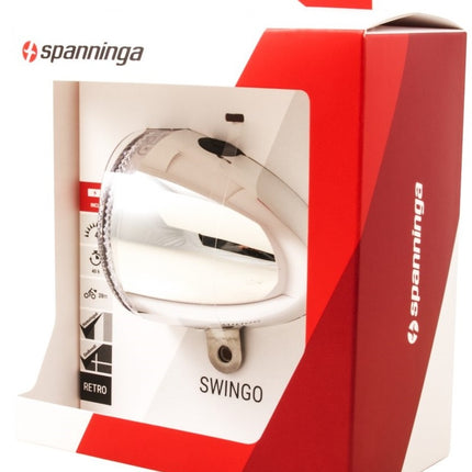 Koplamp Spanninga Swingo XDO LED met reflector en dynamo-aansluiting - chroom - afbeelding 3