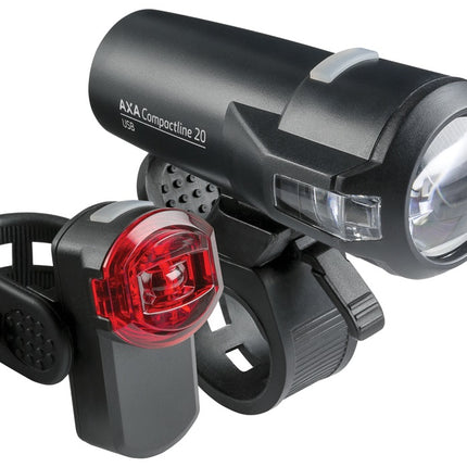 Verlichtingsset Axa Compactline 20 USB oplaadbaar