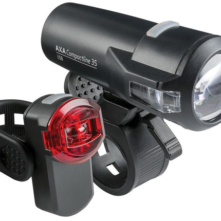 Verlichtingsset Axa Compactline 35 USB oplaadbaar