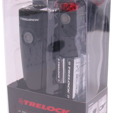 Trelock LS350 + LS710 I-Go Sport Lighting Set - Black